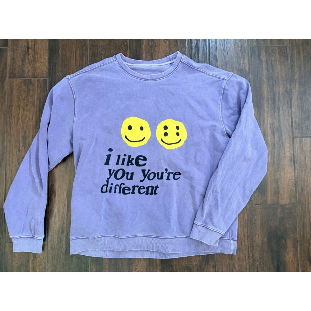 Cactus Plant Flea Market I Like You You’re Different Sweater  Purple X-Large